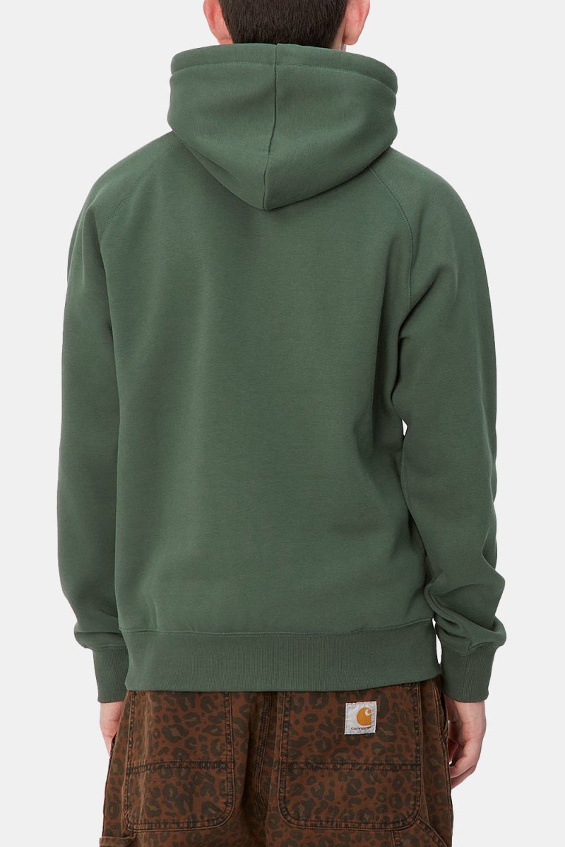 Carhartt WIP Hooded Chase Sweatshirt (Sycamore Tree/Gold) | Sweaters