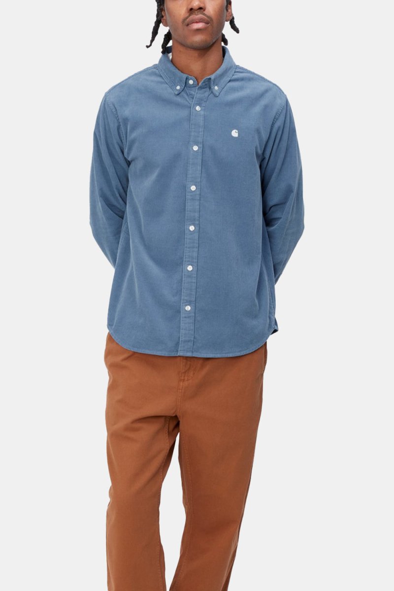 Carhartt WIP L/S Madison Fine Cord Shirt (Sorrent/Wax) | Shirts