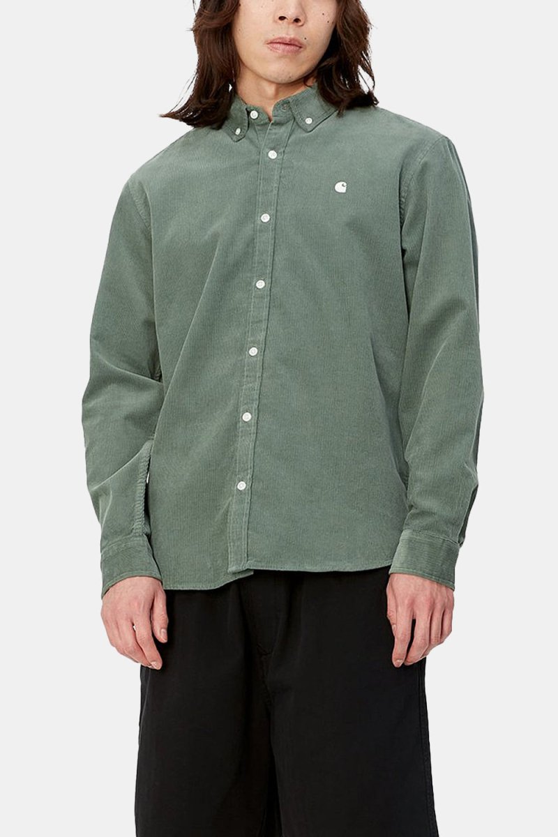 Carhartt WIP Madison Cord Long Sleeve Shirt (Park/Wax) | Shirts