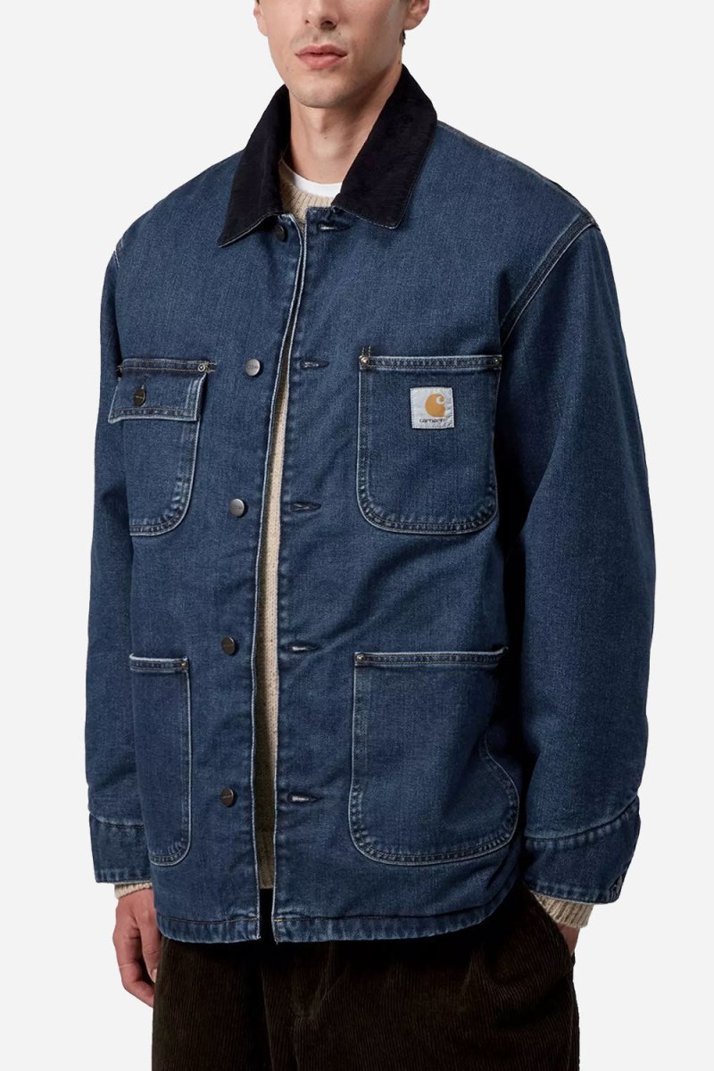 Carhartt WIP OG Maitland Denim Chore Coat (Blue/Dark Navy) | Jackets