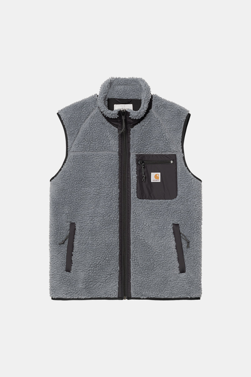 Carhartt WIP Prentis Vest Liner Fleece (Dove Grey/Black) | Sweaters