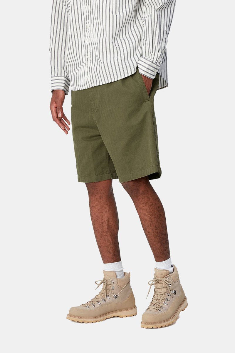 Carhartt WIP Rainer Garment Dyed Shorts (Dundee Green) | Shorts