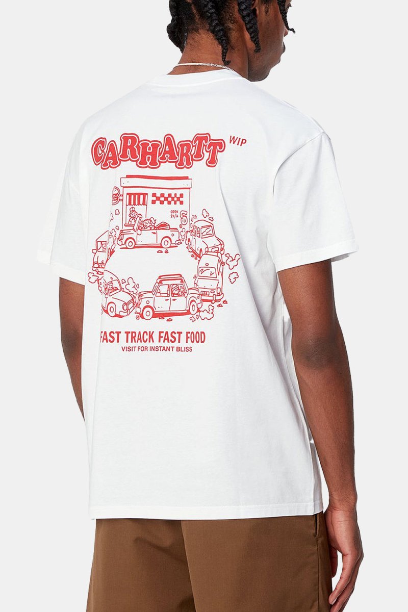 Carhartt WIP Short Sleeve Fast Food T-Shirt (White) | T-Shirts