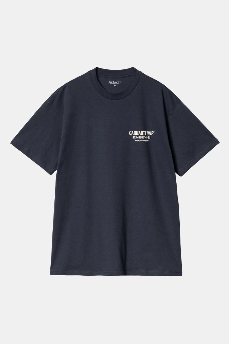 Carhartt WIP Short Sleeve Less Troubles T-Shirt (Blue/Wax) | T-Shirts