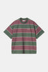 Carhartt WIP T-shirt Quinby à manches courtes (Quinby Stripe/Silver Pine) | T-shirts