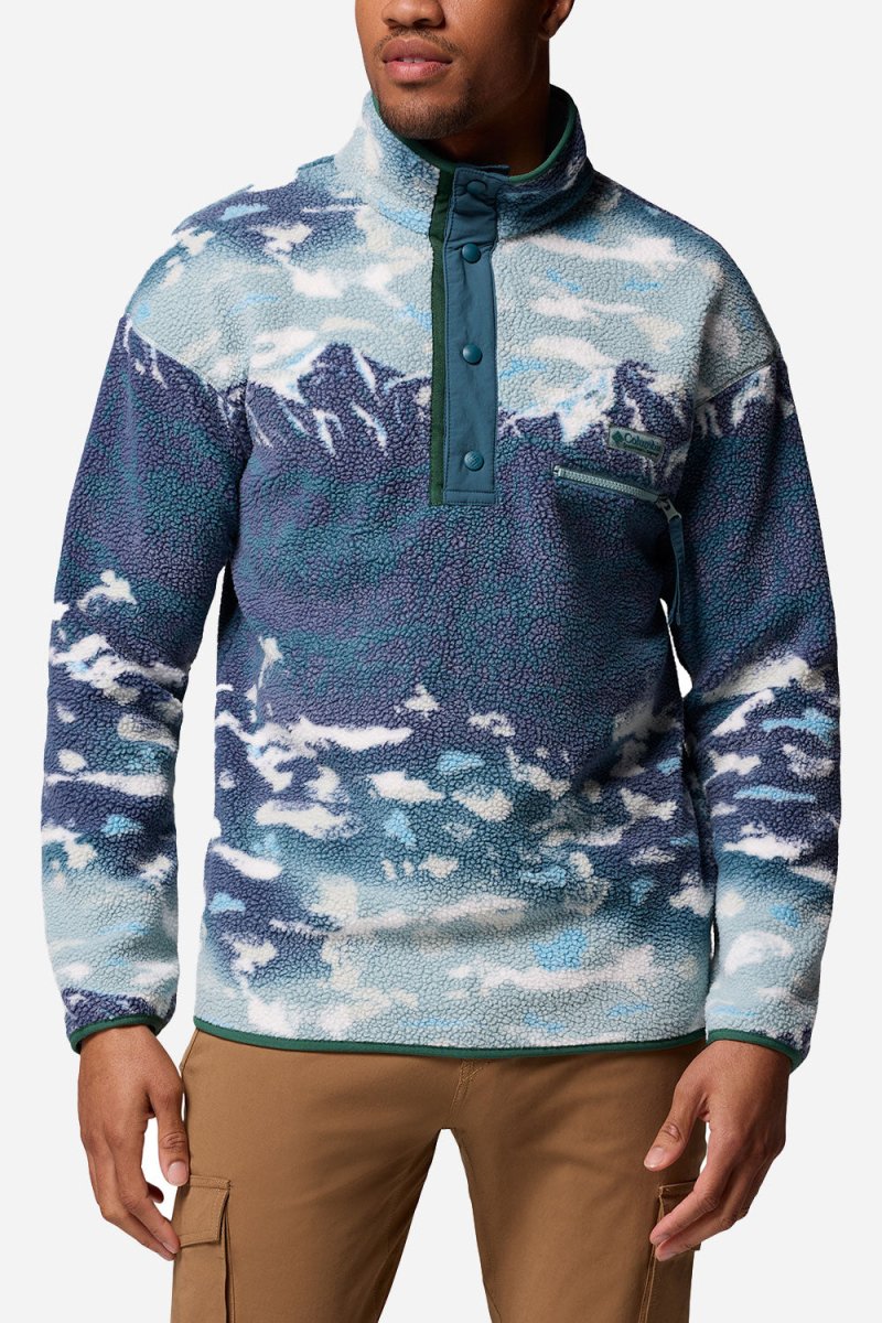 Columbia Helvetia™ II Printed Half Snap Fleece (Crushed Blue Sisters) | Sweaters