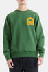 Sweat-shirt Deus Melodies Crew (Vert colline) | Pulls