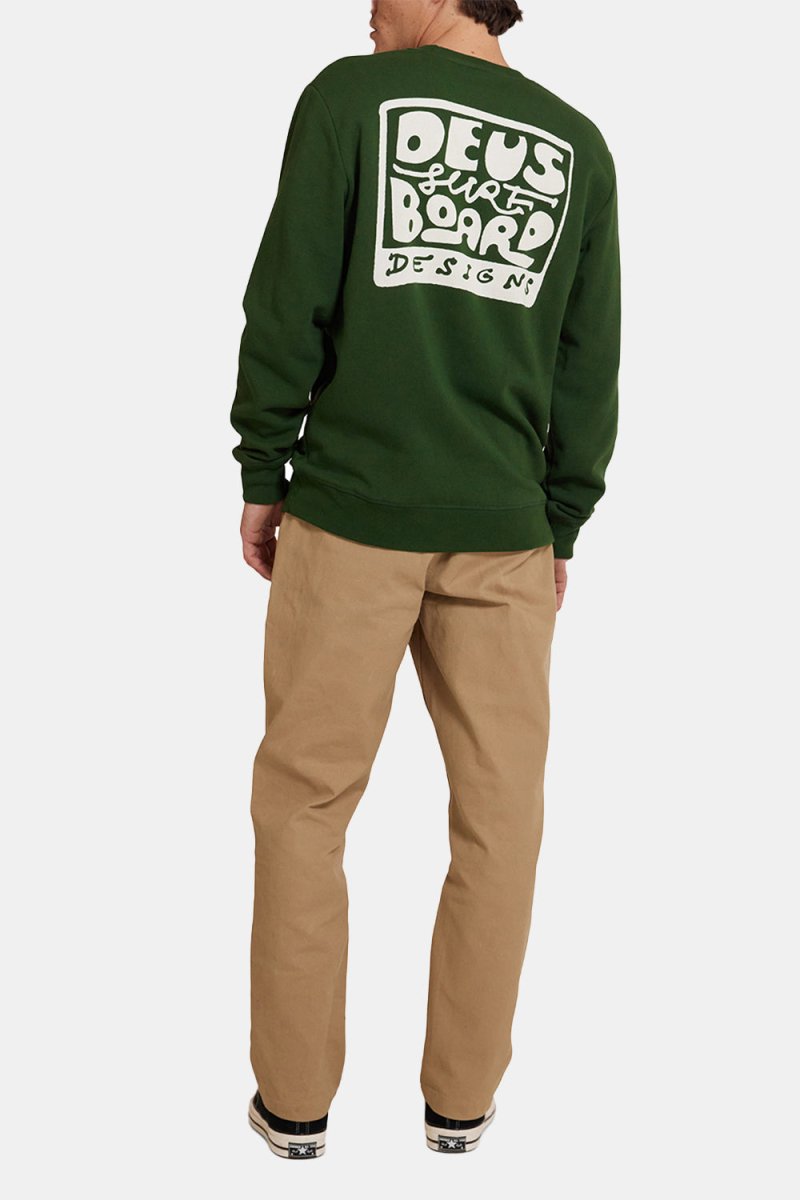 Deus Nice To See You Crew Sweatshirt (Hillside Green) | Sweaters