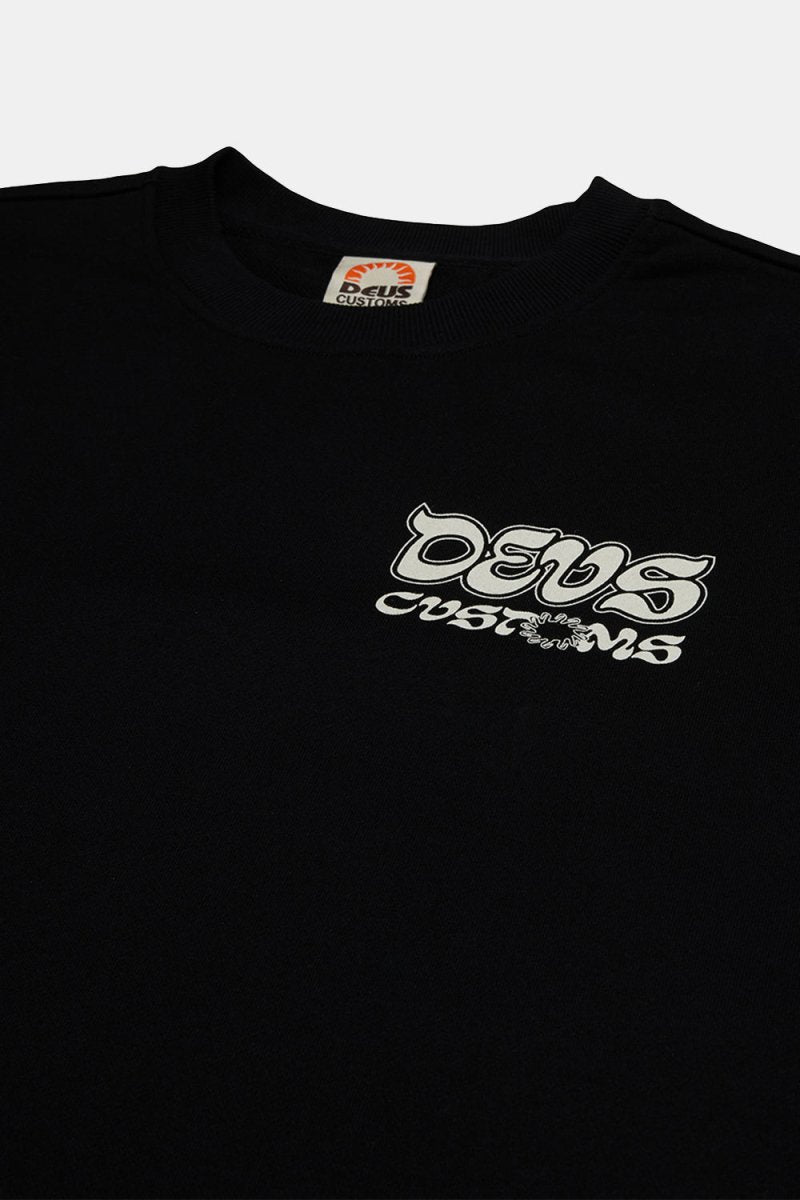 Deus Rinse Wash Crew Sweatshirt (Anthracite) | Sweaters