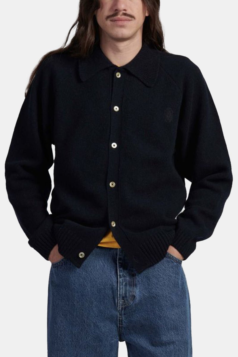 Edwin Mars Polo Cardigan (Navy) | Sweaters