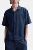 Chemise à manches courtes Edwin Saga (Chèque Dobby bleu) | Chemises