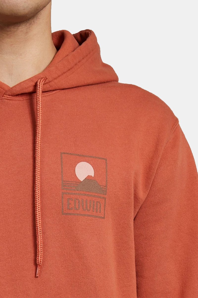 Edwin Sunset on Mount Fuji Hoodie Sweat (Baked Clay) | Sweaters