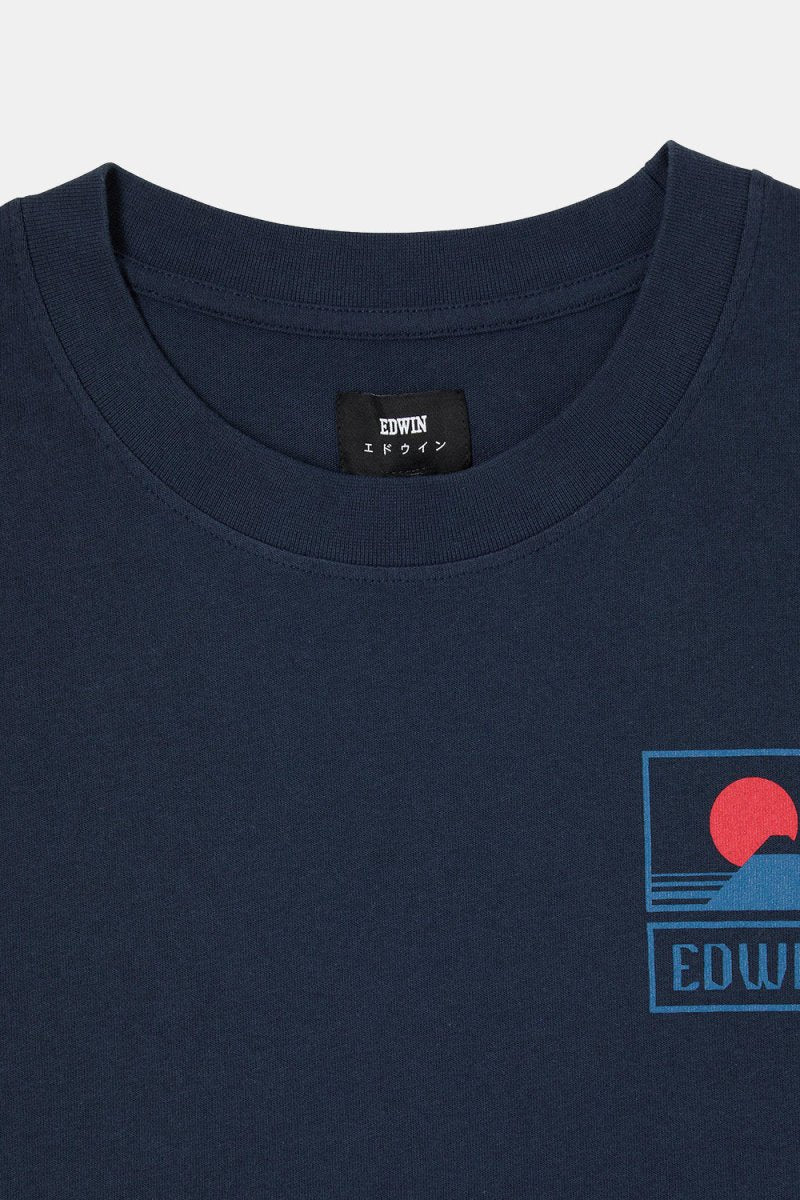Edwin Sunset On Mount Fuji T-Shirt (Navy Blazer) | T-Shirts