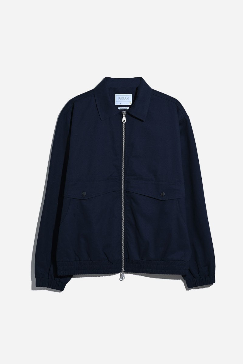 Farah Tyler Cotton Blouson (True Navy) | Jackets