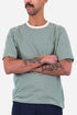 T-shirt à rayures Folk 1x1 (Vert Phthalo/Écru) | Chemises