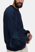 Sweat-shirt Folk Plaqué Rib Crew (Marine/Bleu Doux) | Pulls