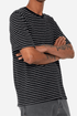 T-shirt à rayures texturées Folk (Noir/Écru) | Chemises