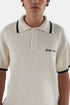 Goodies Sportive Contrast Knit Polo T-Shirt (Écru) | T-shirts