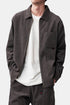 Chemise zippée Gramicci Grid Cord (Gris) | Chemises