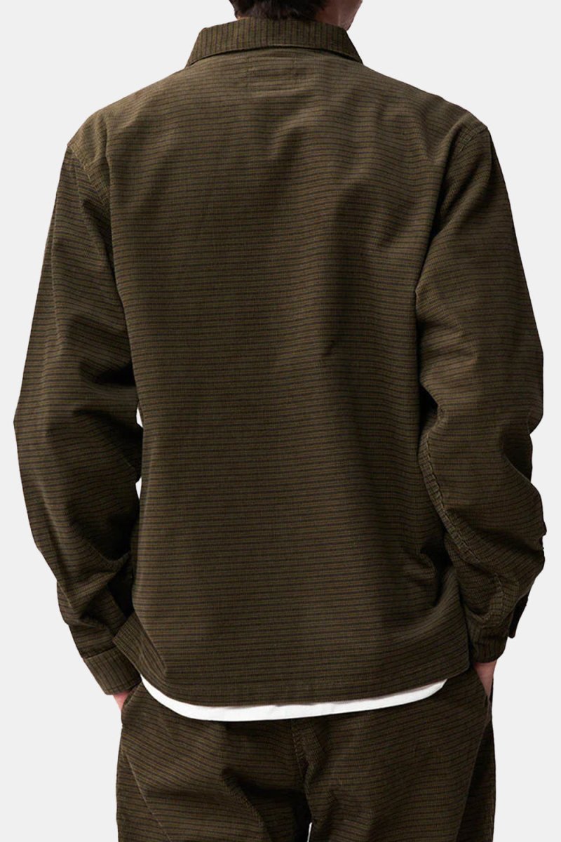 Gramicci Grid Cord Zip Shirt (Olive) | Shirts