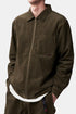 Chemise zippée Gramicci Grid Cord (Olive) | Chemises