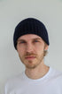 Demi-douzaine de bonnet de pêcheur en laine d'agneau super douce (bleu Oxford) | Chapeaux