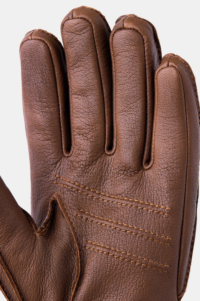 Hestra Deerskin Primaloft Rib Gloves (Chocolate) | Gloves