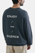 Sweat-shirt imprimé La Paz Cunha Silence (sable noir) | Pulls