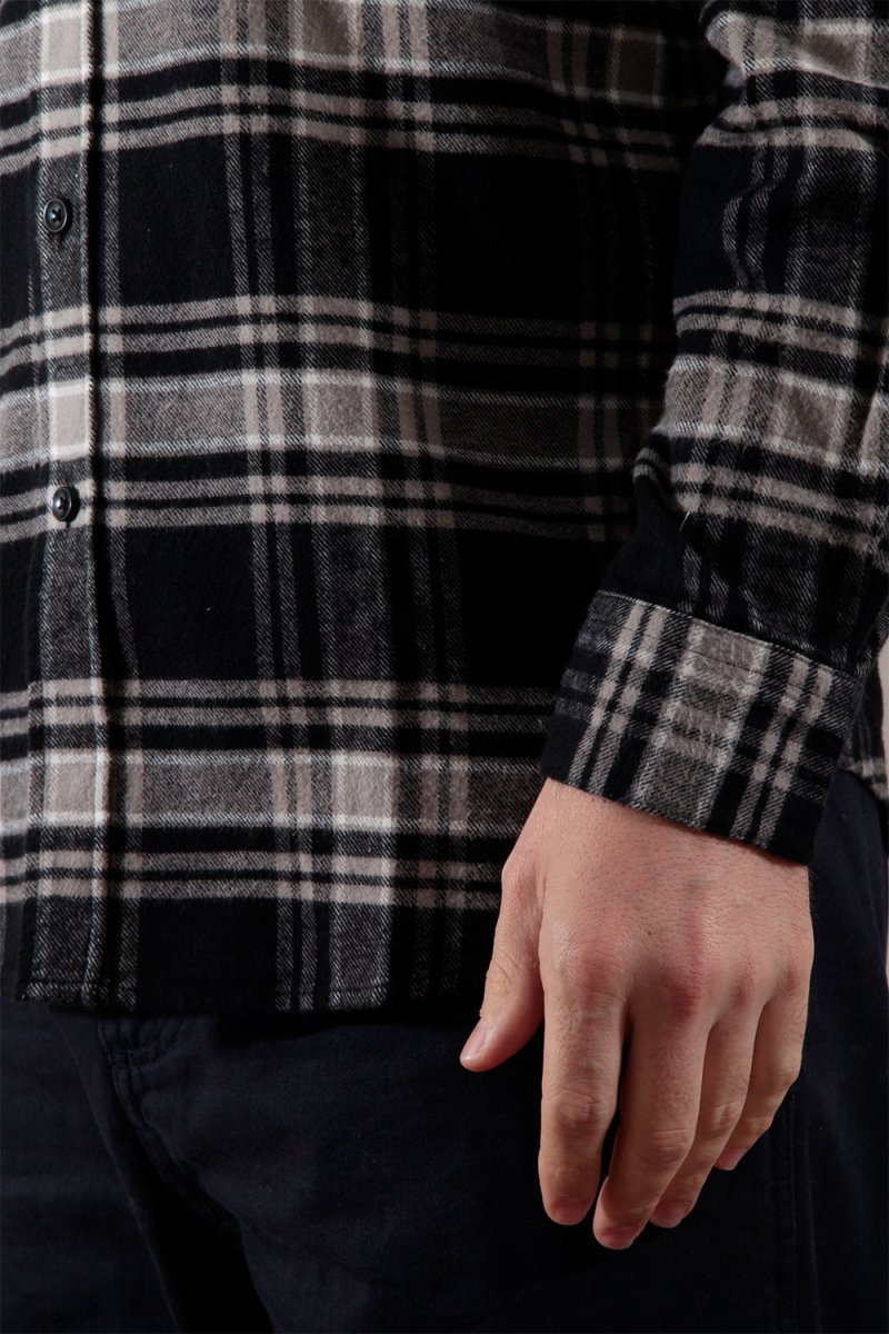 Portuguese Flannel B&B Checked ESP Shirt (Black / Grey) | Shirts