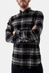 Chemise ESP à carreaux B&B en flanelle portugaise (Noir / Gris) | Chemises
