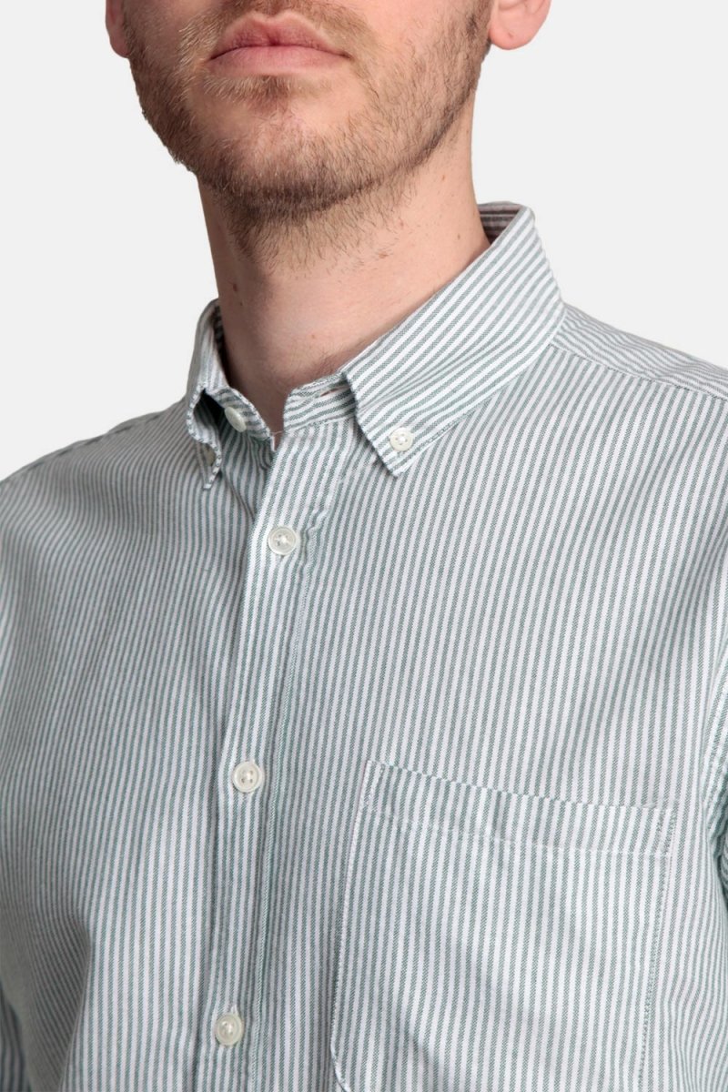 Portuguese Flannel Belavista Stripe Shirt (Green) | Shirts