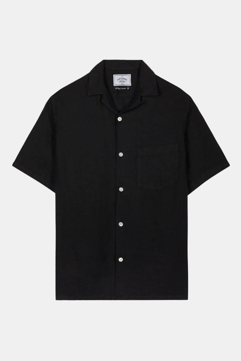Portuguese Flannel Camp Collar Shirt (Black) | Shirts
