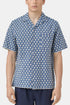 Chemise brodée en denim de flanelle portugaise (Bleu) | Chemises