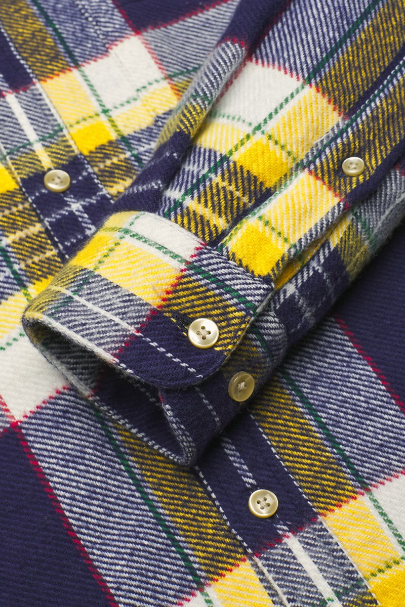 Portuguese Flannel Equi Check ESP Shirt (Blue / White / Yellow) | Shirts
