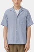 Chemise en chambray jacquard en flanelle portugaise (Bleu) | Chemises