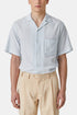 Chemise en chambray jacquard en flanelle portugaise (bleu clair) | Chemises