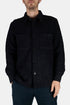 Chemise surchemise à chevrons tricotée en flanelle portugaise (marine) | Chemises