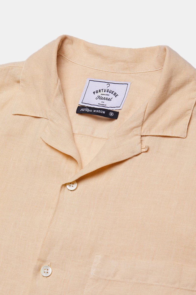 Portuguese Flannel Linen Camp Collar Shirt (Raw) | Shirts