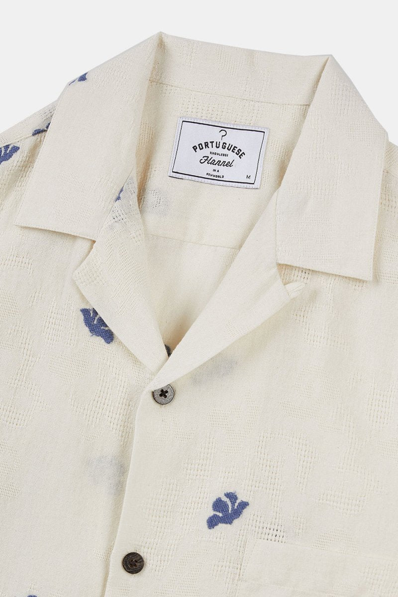 Portuguese Flannel Philly Shirt (Cream/Blue) | Shirts