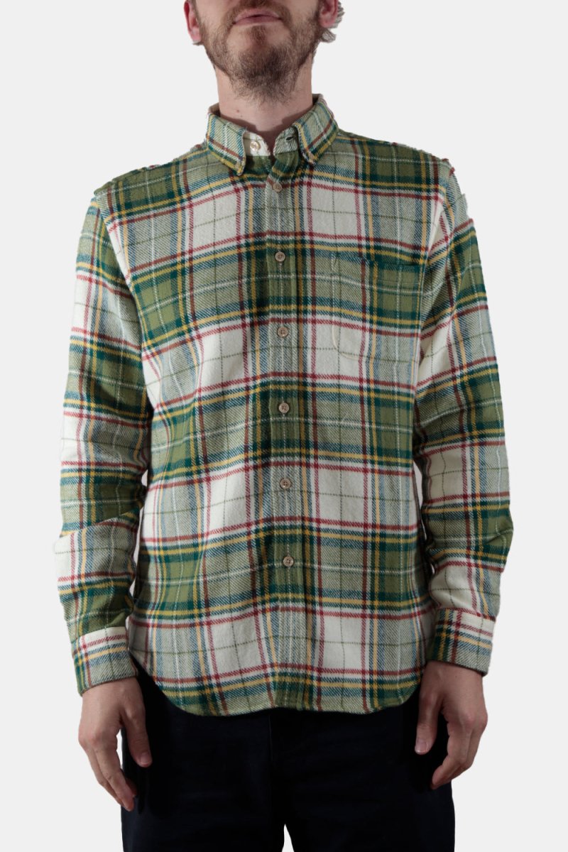 Portuguese Flannel Portlad Check Shirt (Ecru / Green) | Shirts