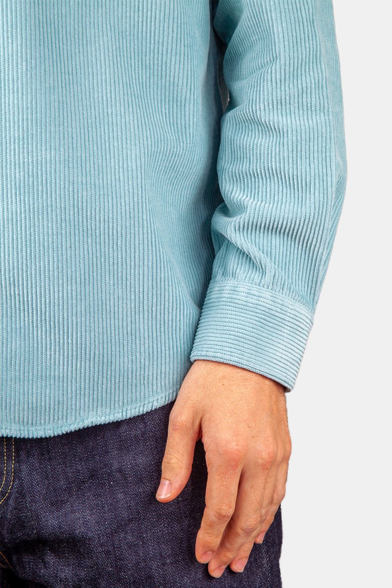 Portuguese Flannel Thick Lobo Cotton-Corduroy Shirt (Turquoise) | Shirts