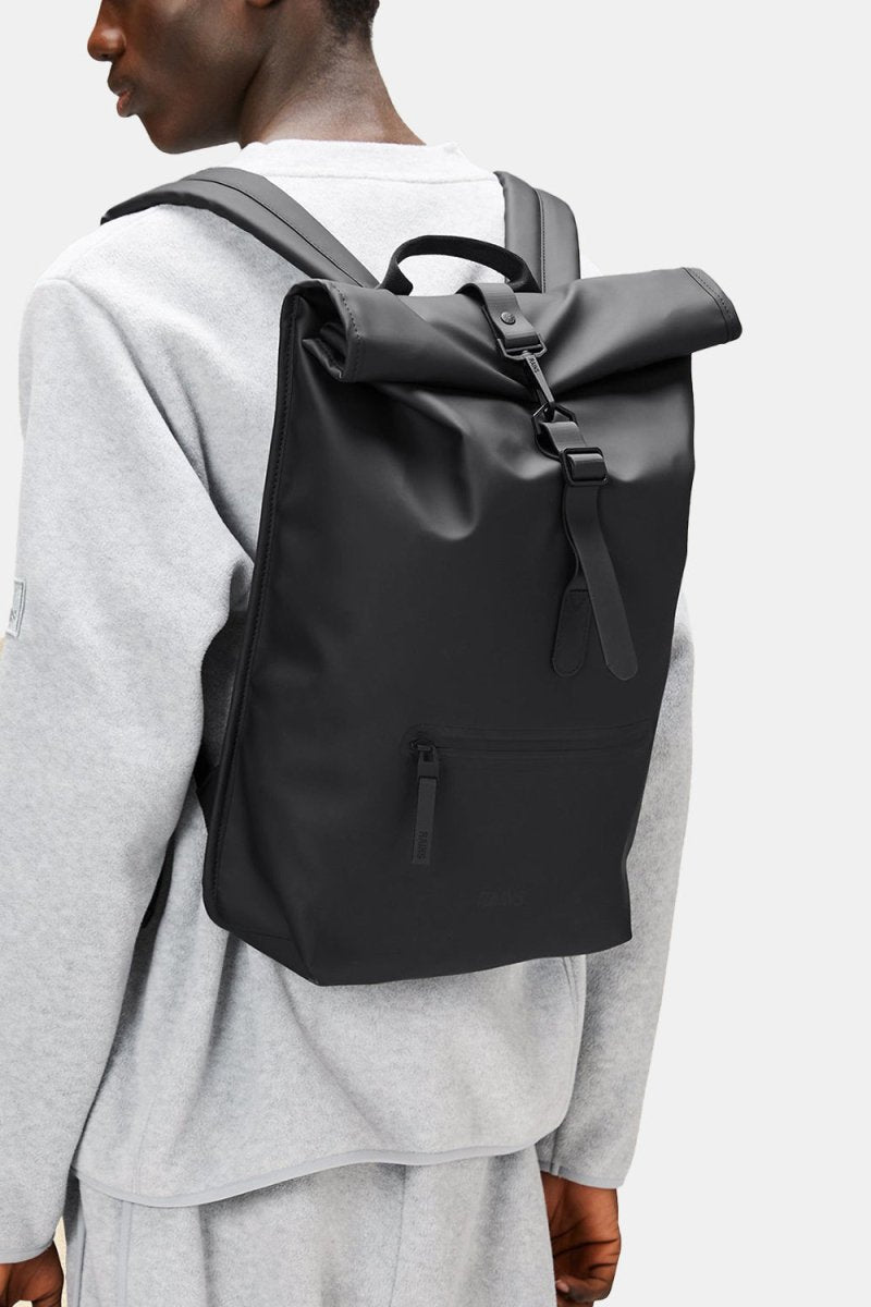 Rains Rolltop Rucksack W3 (Black) | Bags