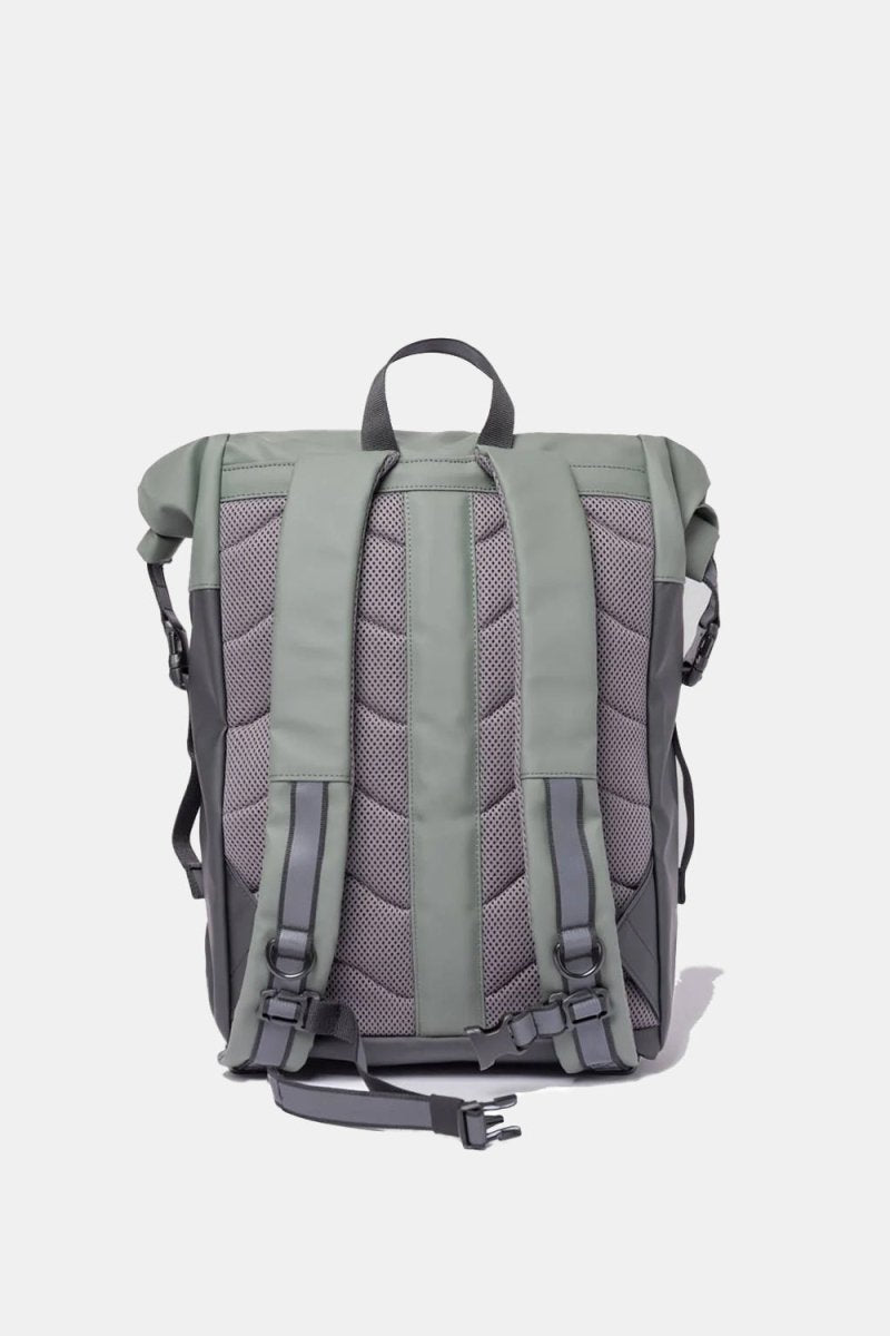 Sandqvist Konrad Water-Resistant Rolltop Backpack (Black/Lichen Green) | Bags