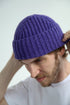 Bonnet de pêcheur en laine d'agneau super doux - Violet héliotrope | Chapeaux