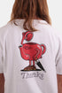 Merci Terry Théière T-Shirt (Blanc) | T-shirts