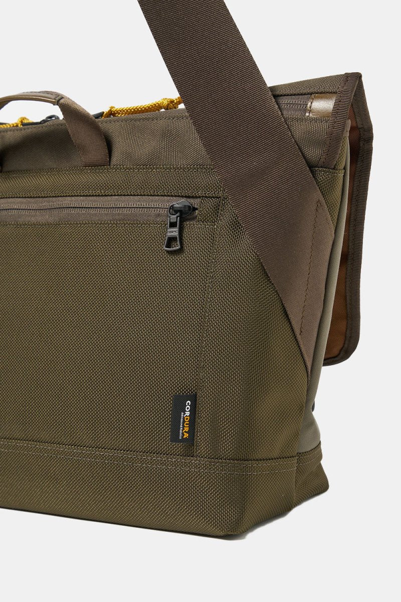 Universal Works Courier Bag (Olive Recycled Tech Canvas) | Bags