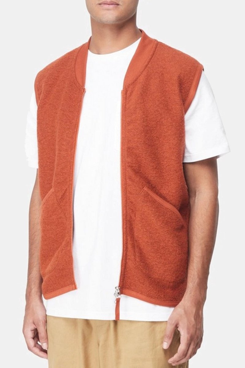 Universal Works Zip Waistcoat (Orange) | Vests