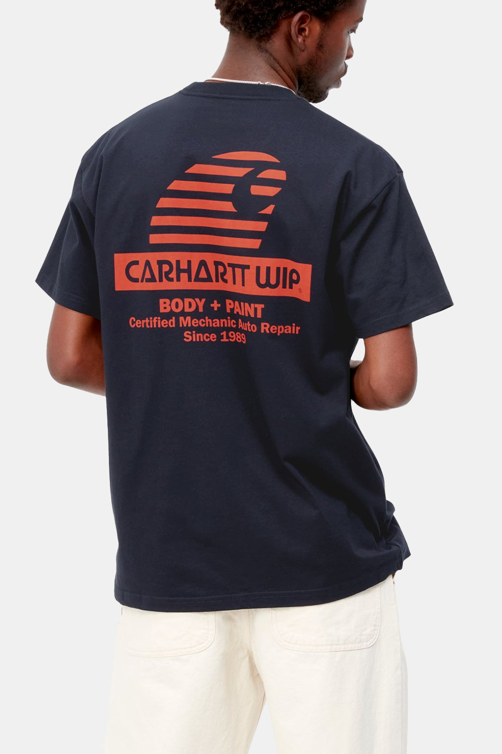 Carhartt WIP Short Sleeve Mechanic Pocket T-Shirt (Dark Navy / Brick)