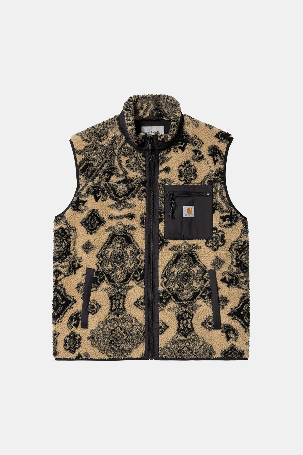 Carhartt WIP Prentis Vest Liner Verse Jacquard Fleece (Dusty Brown & Scoot Black)