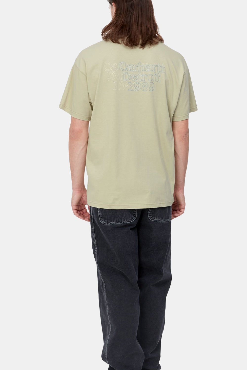 Carhartt WIP Short Sleeved Embroidered Duel T-Shirt (Agave Green)